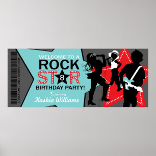 Affiches Bannière Anniversaire Rock Star