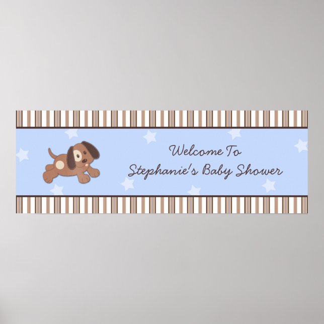 Affiches Bannière Baby shower chic (Devant)
