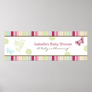Affiches Bannière Baby shower de jardin Alexis