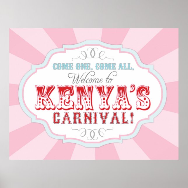 Affiches Bannière d'anniversaire du Carnaval Circus pour Ke (Devant)
