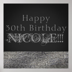 Affiches Bannière de fête à paillettes Modern Glam Sparkle 