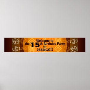 Affiches Bannière personnalisée 15e anniversaire 60x11