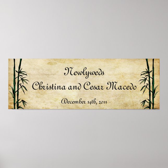 Affiches Bannière personnalisée Geisha de 22,5 po x 7,5 po (Devant)