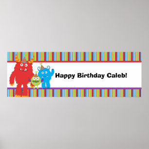 Affiches Bannière personnalisée pour l'anniversaire des enf