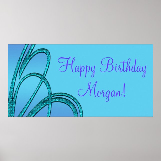 Affiches Bannières de fête d'anniversaire (Devant)