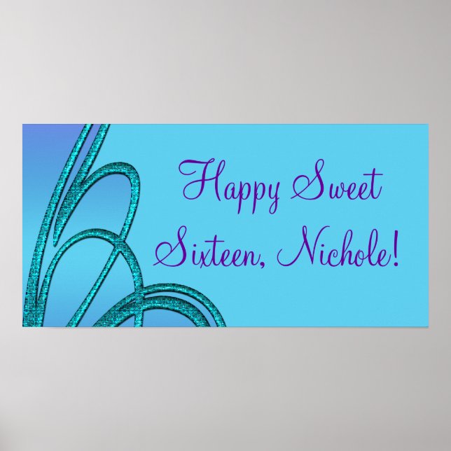 Affiches Bannières de fête d'anniversaire (Devant)