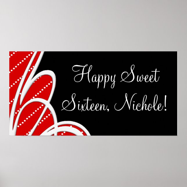 Affiches Bannières de fête d'anniversaire (Devant)