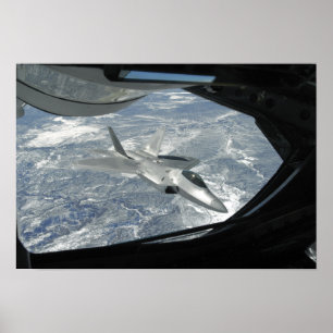 Affiches Banques d'un F-22 Raptor à partir d'un KC-135