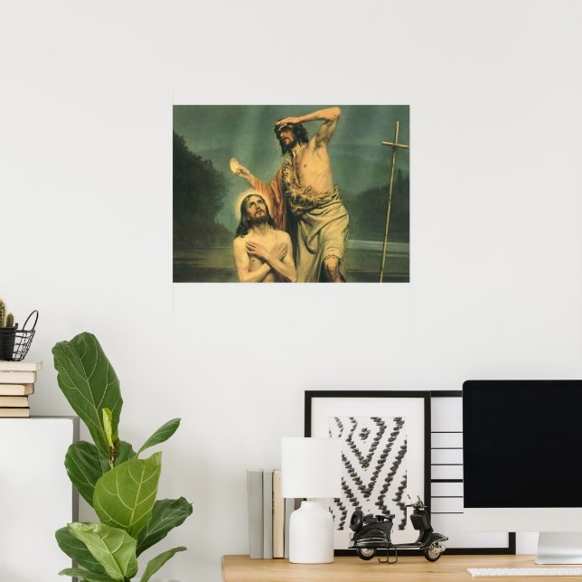 Affiches Baptême de Jésus-Christ par Jean-Baptiste (Bureau à domicile)