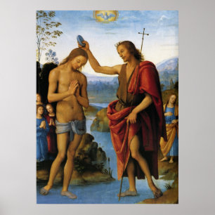 Affiches Baptême du Christ par Pietro Perugino