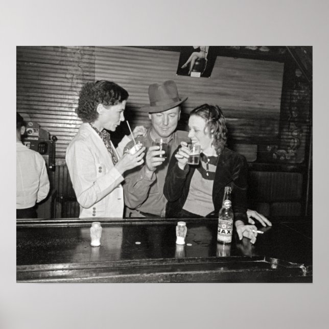 Affiches Bar de Louisiane, 1938. Photo ancienne (Devant)