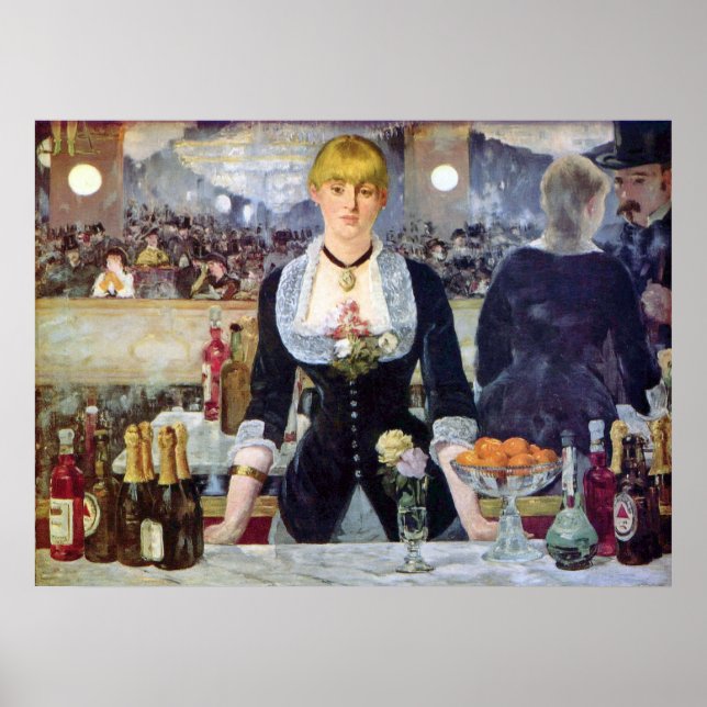 Affiches Bar in the Folies-Bergere by Edouard Manet (Devant)