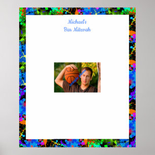 Affiches Bar Mitzvah, Custom, Photo Sign in Board