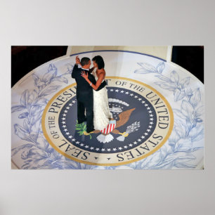 Affiches Barack et Michelle Obama dansent le bal inaugural