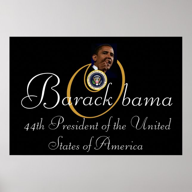 Affiches Barack Obama 44ème Président 52"x35" commémoratif (Devant)