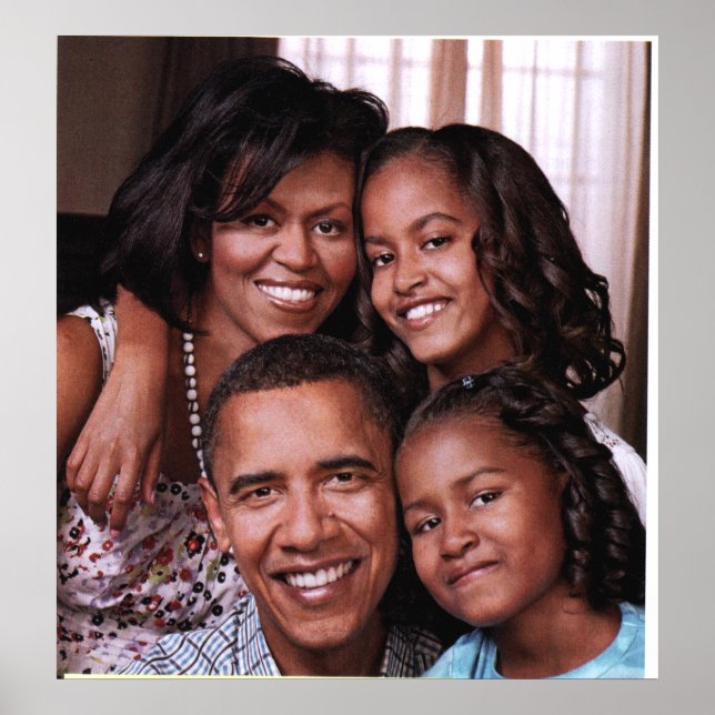 Affiches Barack Obama et sa famille_ Poster_by Elenne (Devant)