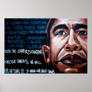 Affiches Barack Obama Mural & Speech, Brooklyn, New York