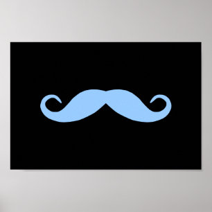 Affiches Barbe À Choix De Couleur Sur Fond Noir