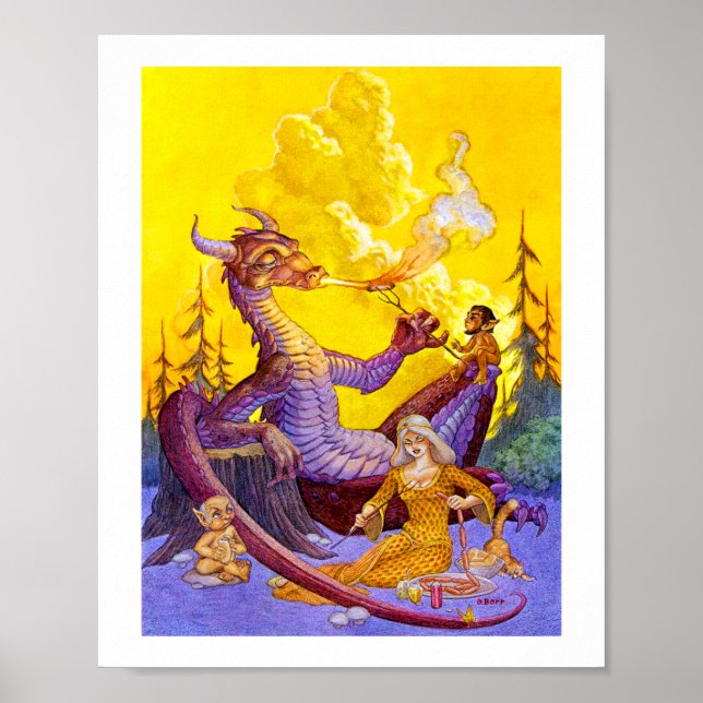 Affiches Barbecue au dragon (Devant)