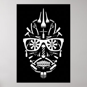 Affiches barbershop calavera