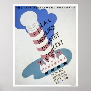 Affiches Barbershop Quartet 1936 WPA