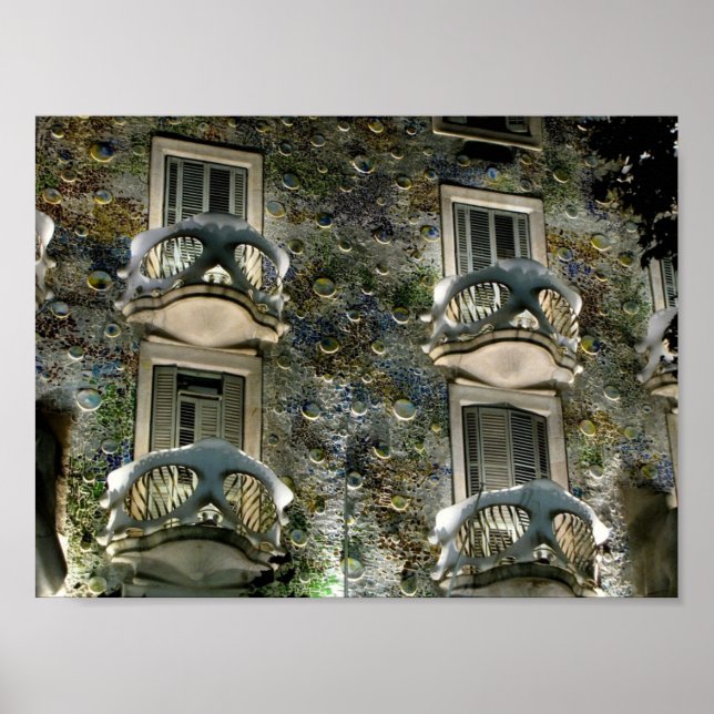 Affiches Barcelone. Casa Batllo. (Devant)