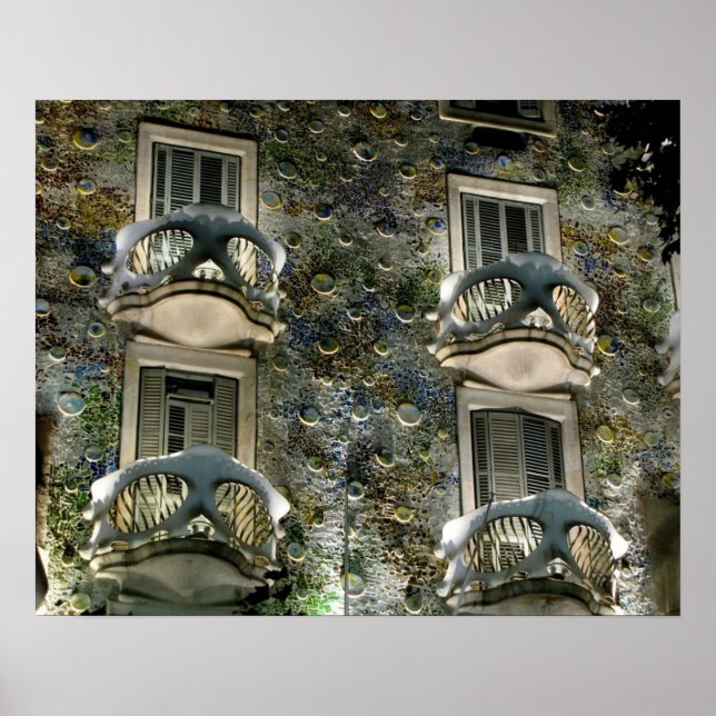 Affiches Barcelone. Casa Batllo. (Devant)