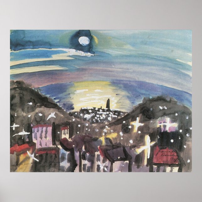 Affiches Barcelone la nuit (1ère version) par Walter Gramat (Devant)