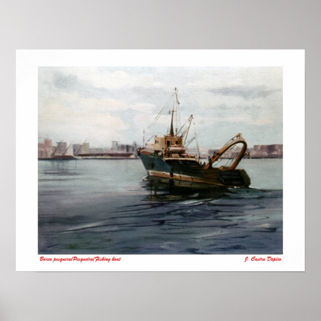 Affiches Barco pesquero/Pesqueiro/Bateau de pêche (Devant)