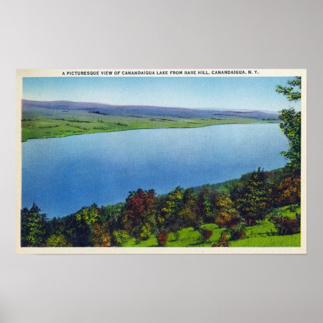 Affiches Bare Hill View of Canandaigua Lake (Devant)