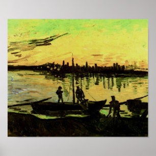 Affiches Barges de charbon Van Gogh Art