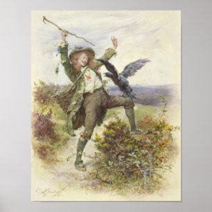 Affiches Barnaby Rudge et la poignée de Raven