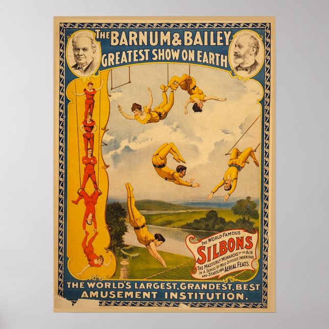 Affiches Barnum & Bailey Circus - Circa 1900 (Devant)