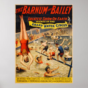 Affiches Barnum et Bailey Grand Water Circus 1895