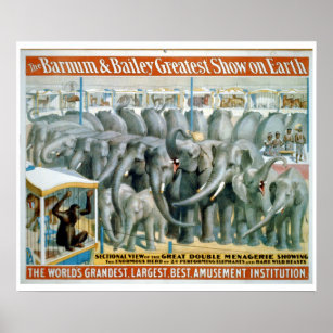 Affiches Barnum et Bailey Vintage Circus