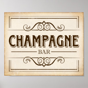 Affiches BARRE CHAMPAGNE vintage