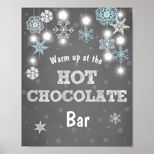Affiches Barre de chocolat chaud Signal Flèches de neige bl (Devant)