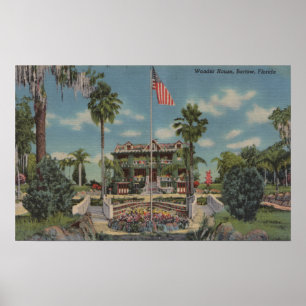 Affiches Bartow, Floride - Vue sur Wonder House et Garde