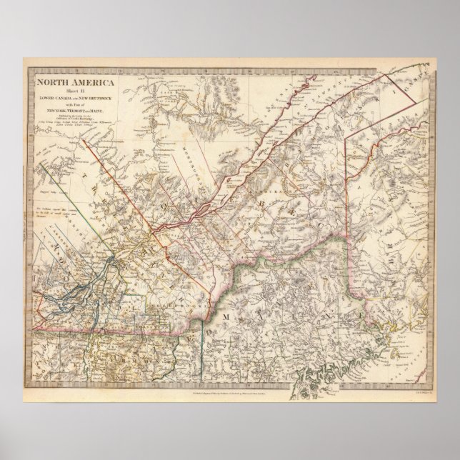 Affiches Bas-Canada, NB, NY, Vt, Maine (Devant)