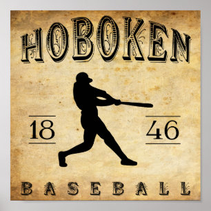 Affiches Base-ball 1846 de New Jersey de Hoboken