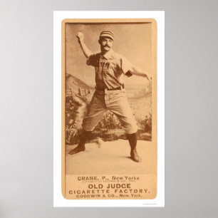 Affiches Base-ball 1887 de grue de boulet de canon