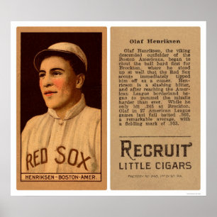Affiches Base-ball 1912 d'Olaf Henriksen Red Sox