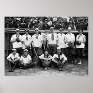 Affiches Base-ball des géantes féminines, 1913