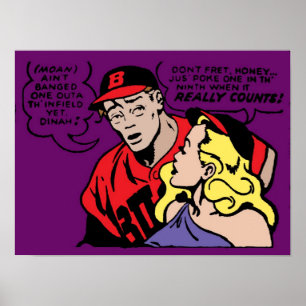 Affiches Base-ball Playa et sa fille