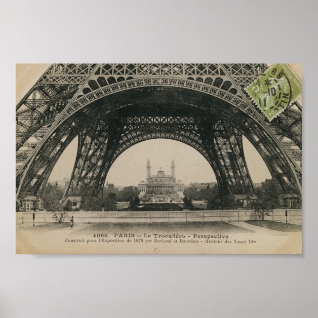 Affiches Base tour Eiffel noir et blanc (Devant)