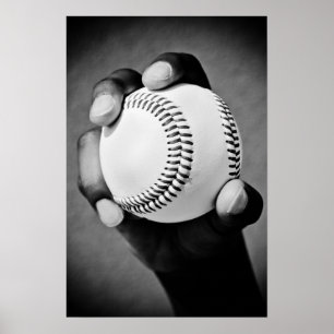 Affiches baseball en main