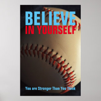 Affiches Baseball Motivationnel Croyez en vous-même