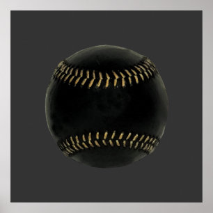 Affiches baseball noir