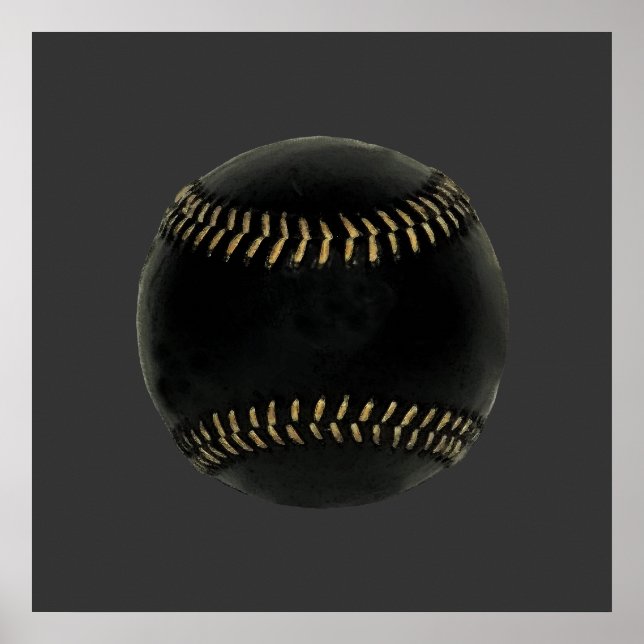 Affiches baseball noir (Devant)