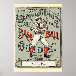 Affiches Baseball vintage 1889 Ajouter un texte